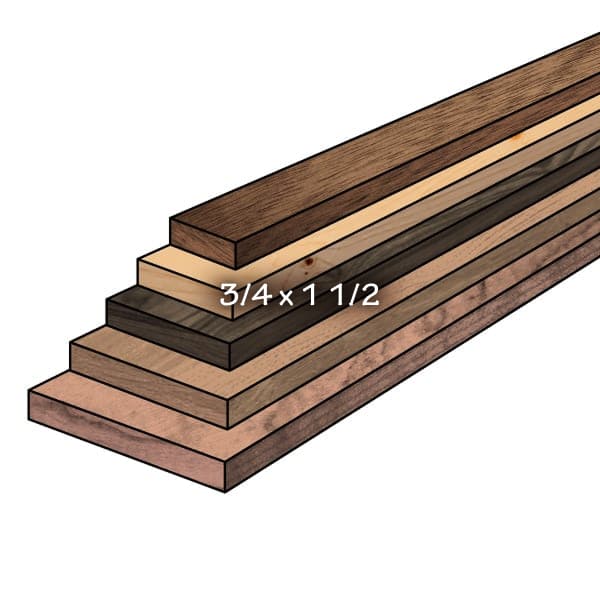 S4S Board 3/4 x 1 1/2 Rino's Profile #3/4 x 2