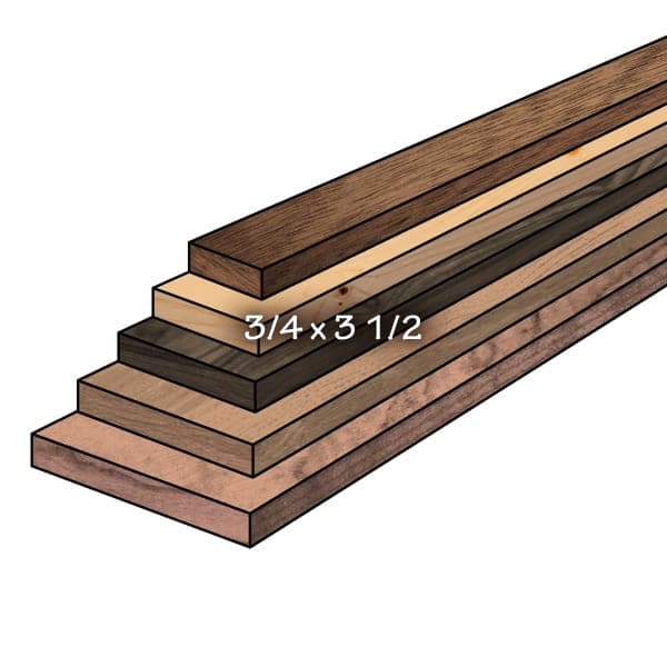S4S Board 3/4 x 3 1/2 Rino's Profile #3/4 x 4 1/2