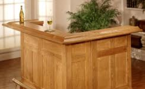 oak wood bar rail